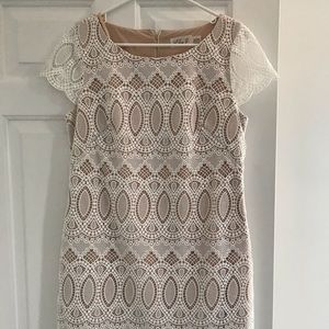 Eliza J white lace dress- size 8
